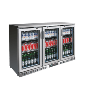 3 Door Back Bar Chiller SS