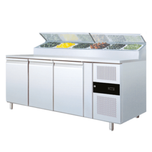 3 door Salad Undercounter With Prep Table